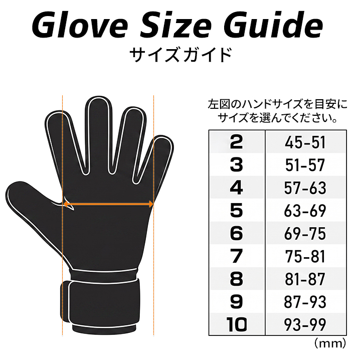 グローブサイズガイド