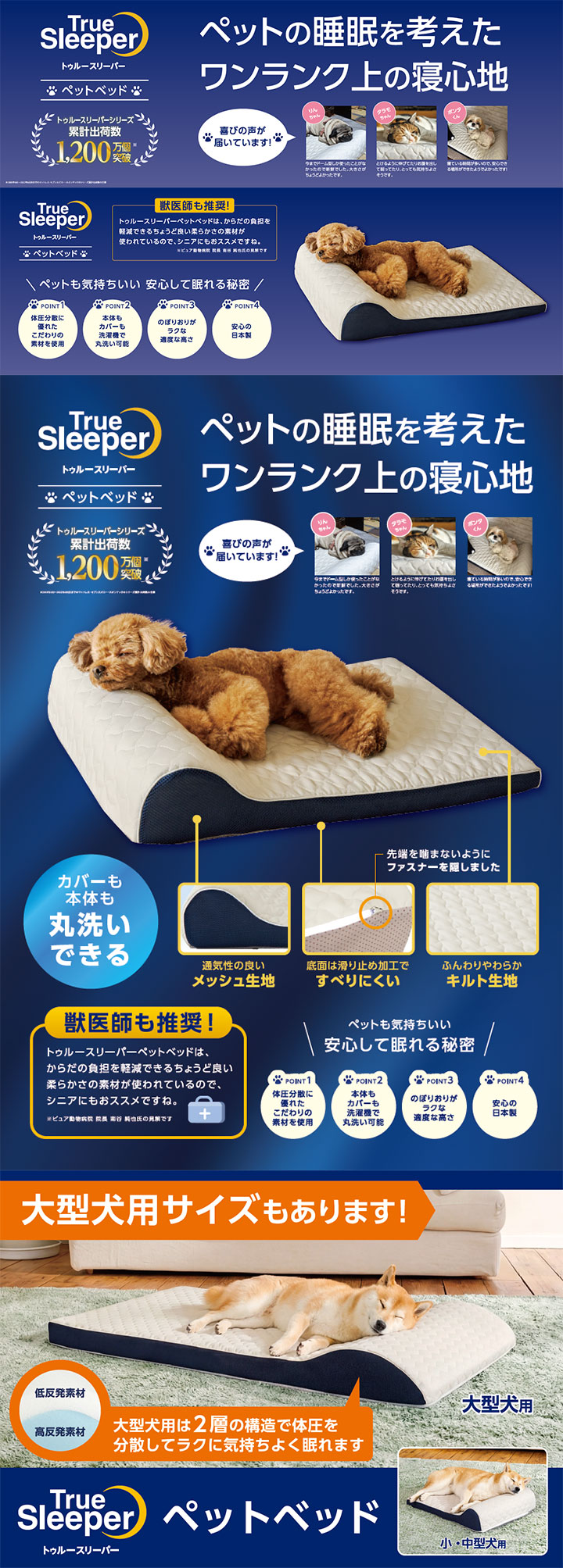 トゥルースリーパーペットベッド