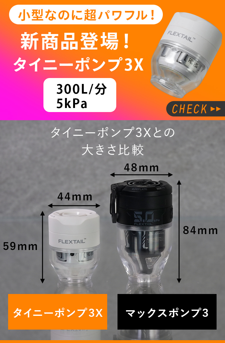 タイニーポンプ3X登場