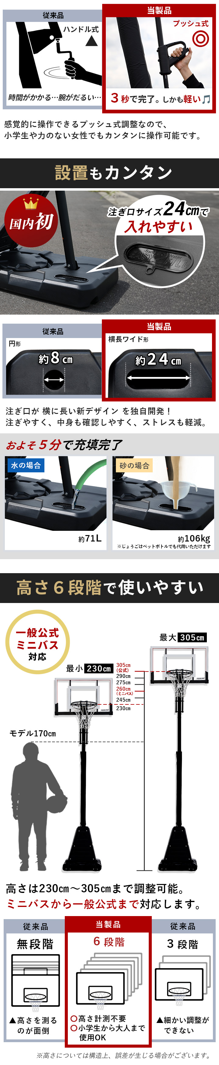 バスケットゴール 足元フリー