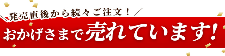 おかげさまで売れています！