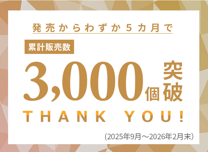 累計販売台数3,500個