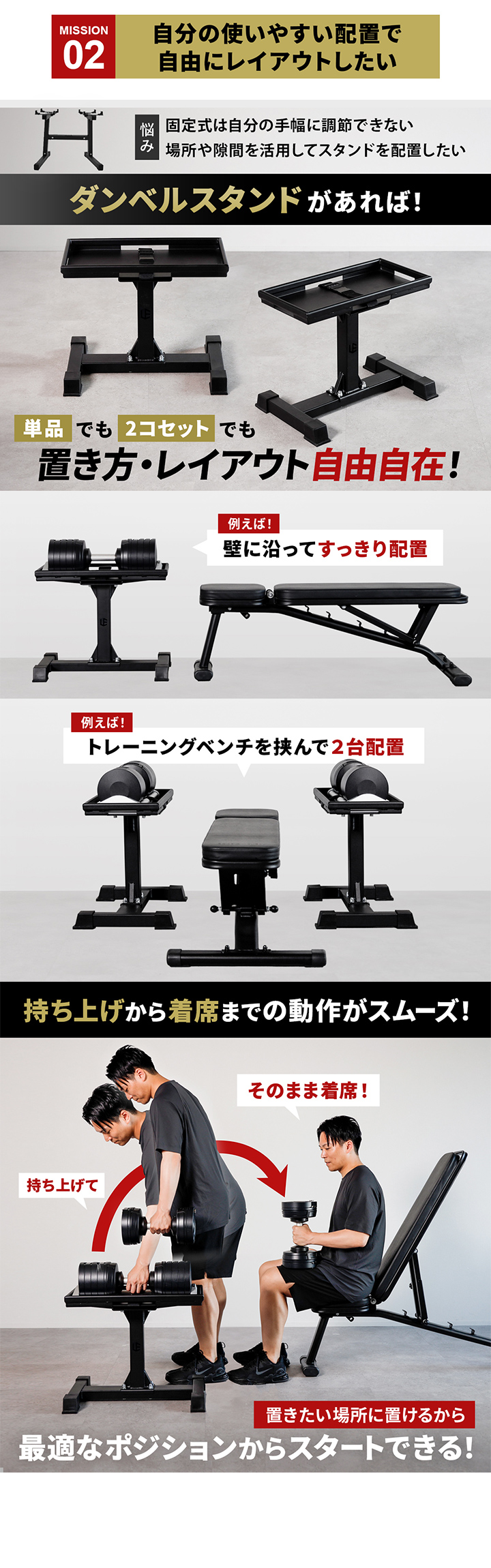 使いやすく自由にレイアウト