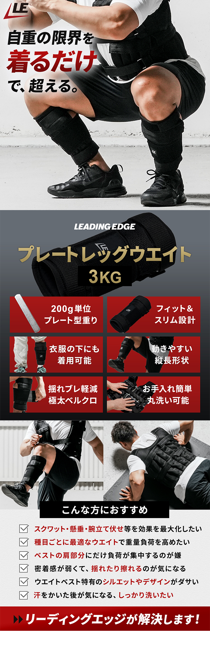 リーディングエッジ プレートウエイトレッグ LE-WV