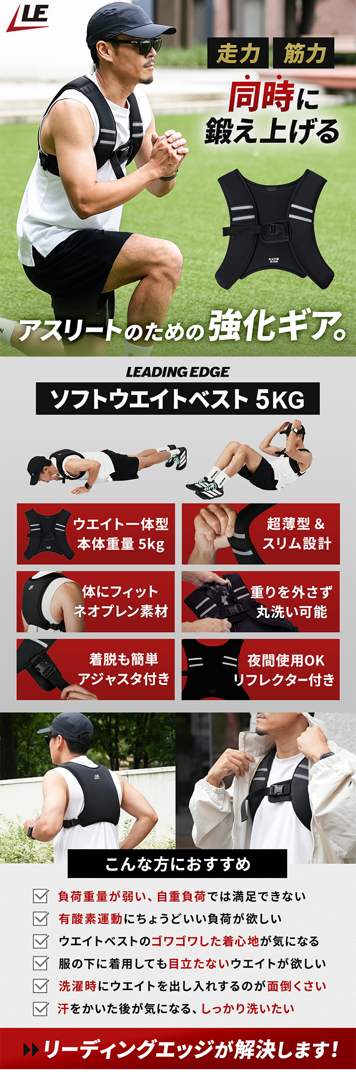 リーディングエッジ ソフトウエイトベスト LE-WVS5
