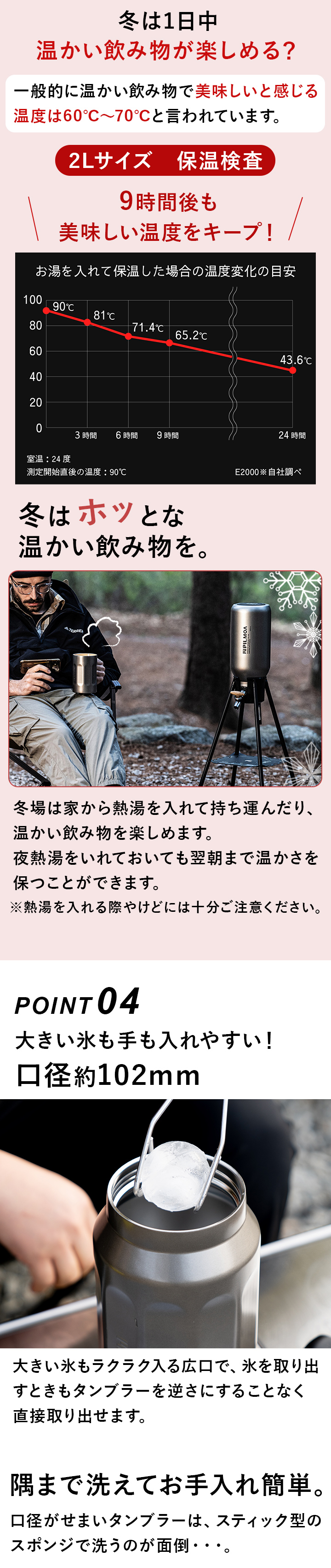 大きい氷も入れやすい！