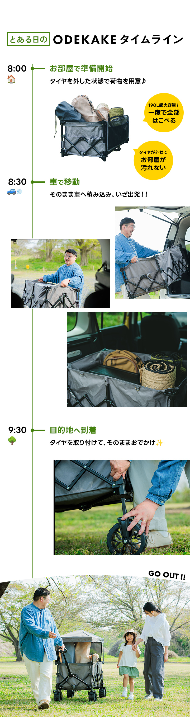 クイックキャンプ おでかけワゴン