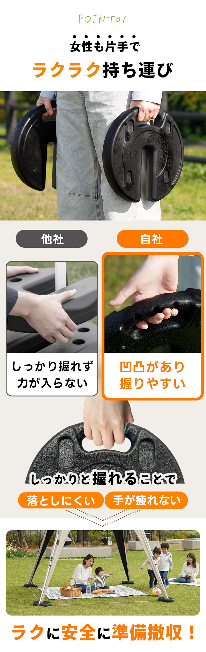 ラクに持ち運び