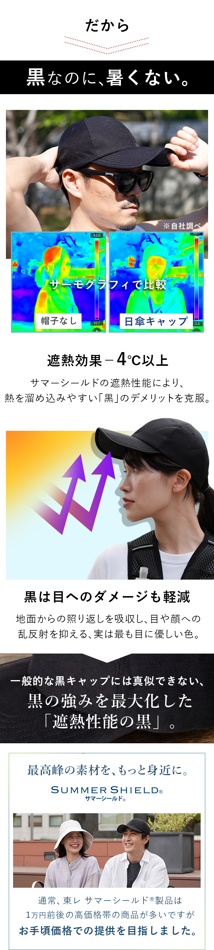 黒なのに、暑くない