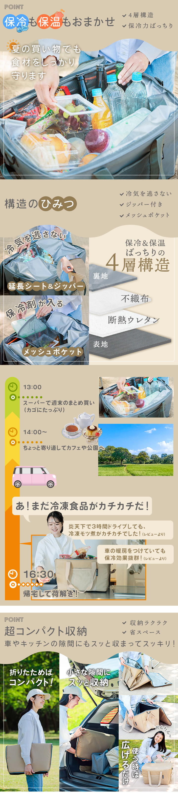 クイックキャンプ QUICKCAMP マイバスケットクーラー