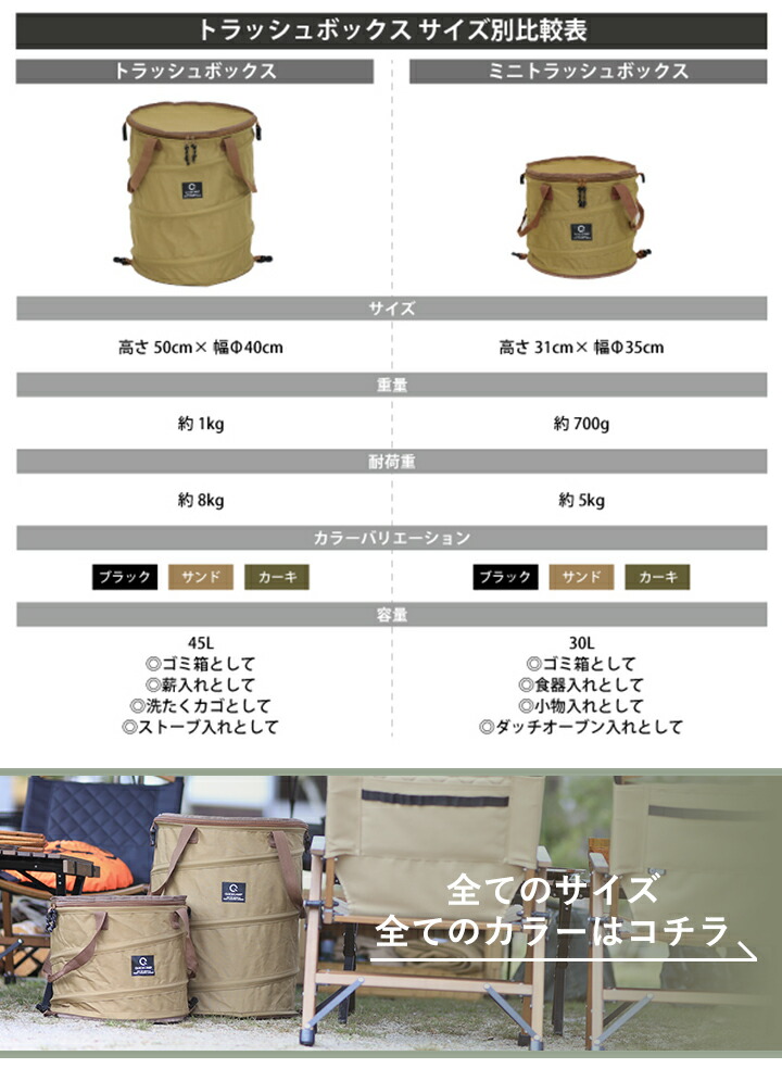 トラッシュボックス サイズ別比較