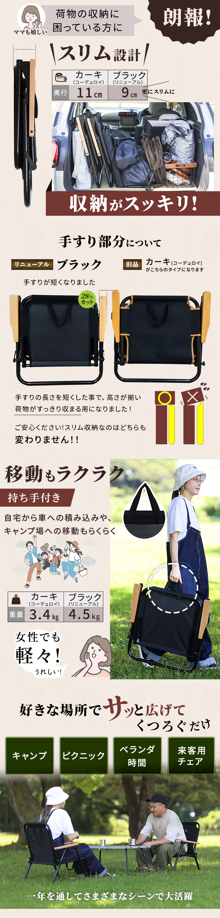 クイックキャンプ 折りたたみ ハイバックチェア 一人掛け