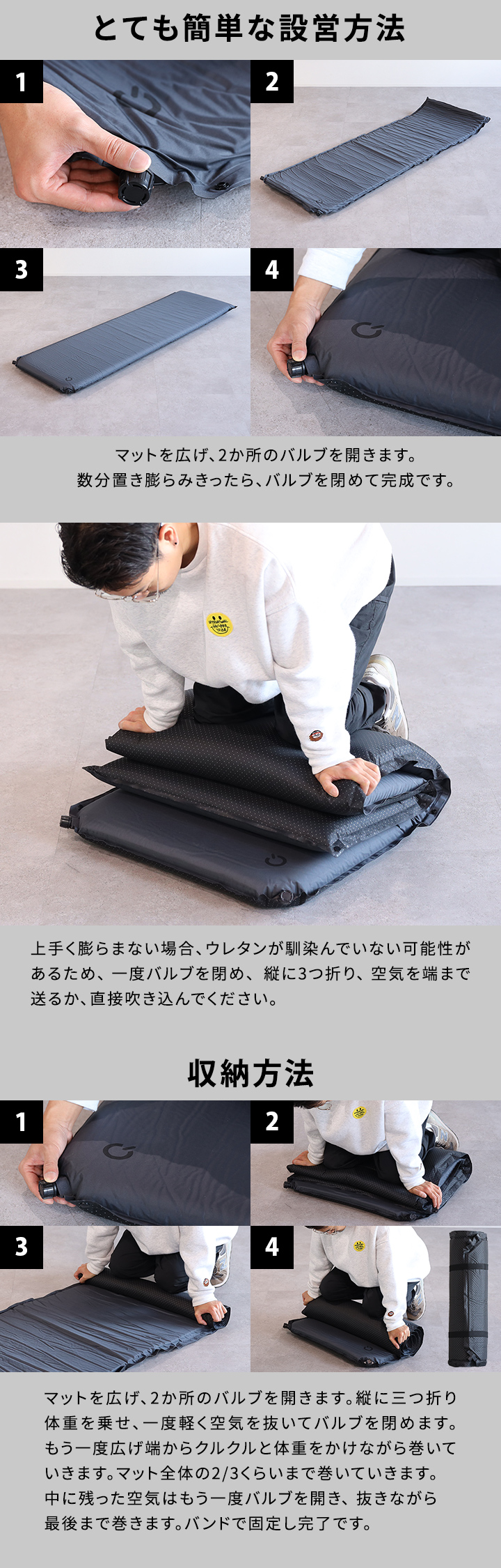 クイックキャンプ QUICKCAMP 車中泊マット シングル