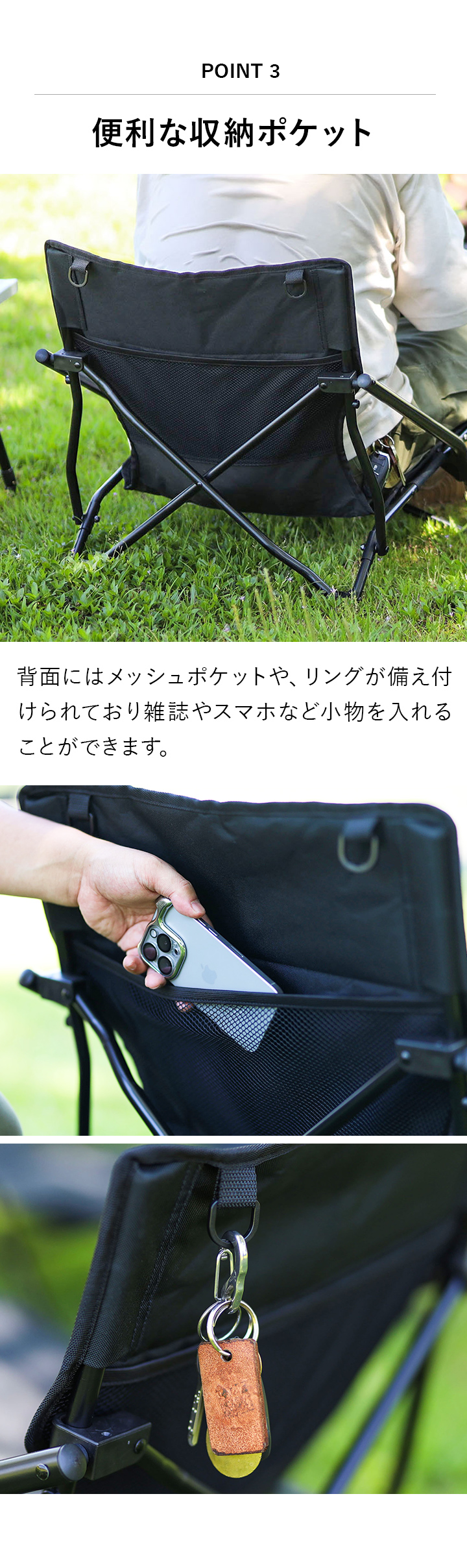 クイックキャンプ 折りたたみ ハイバックチェア 一人掛け