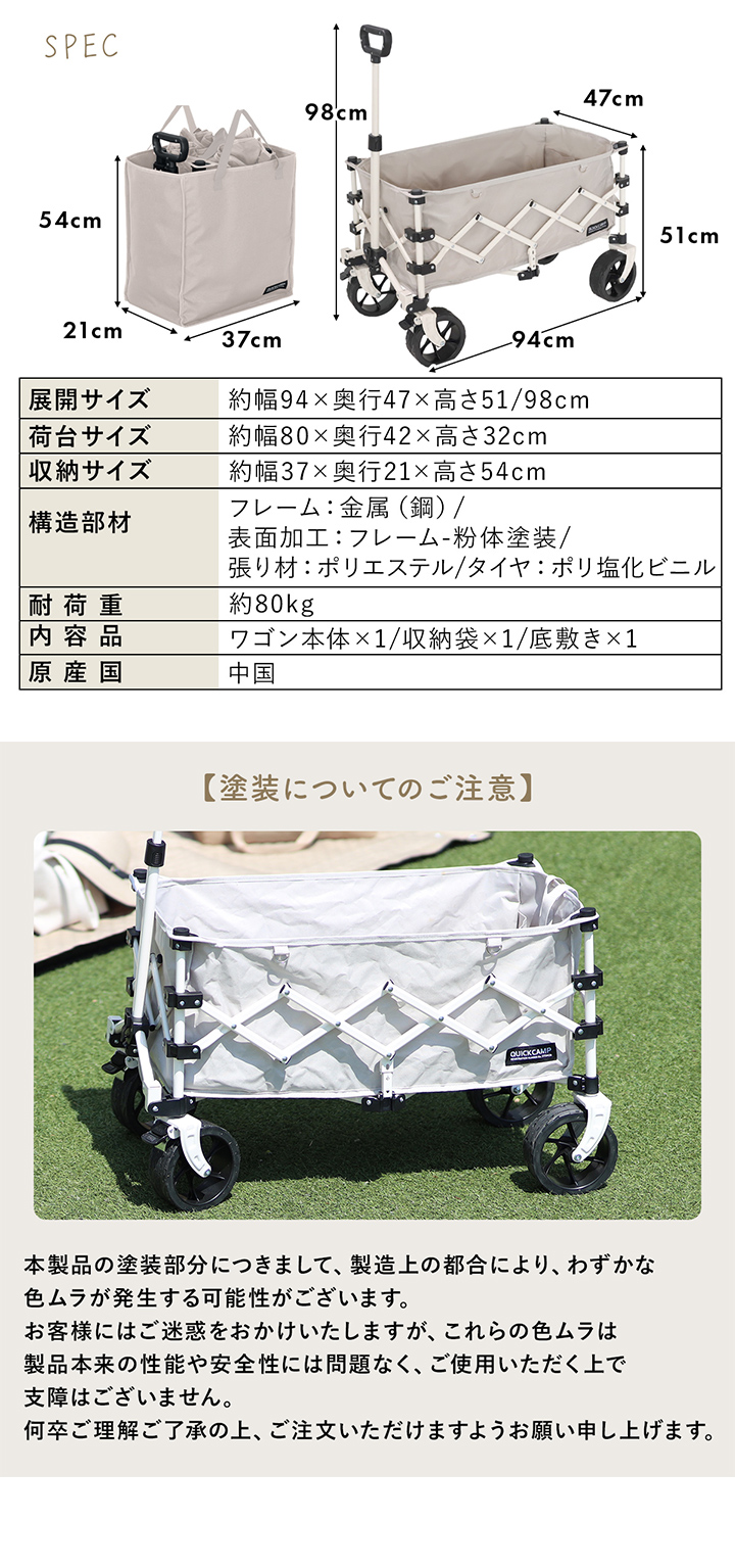 スペック・塗装についての注意