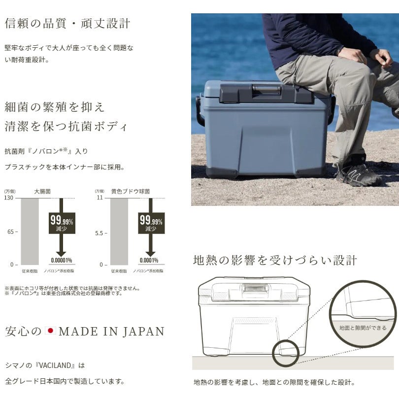 ヴァシランド ST 40L VACILAND ST クーラーボックス カーキ NX-340W