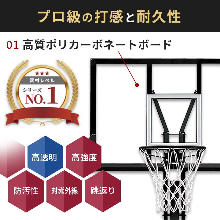 リーディングエッジ バスケットゴール DX ブラック LE-BS305DX 家庭用