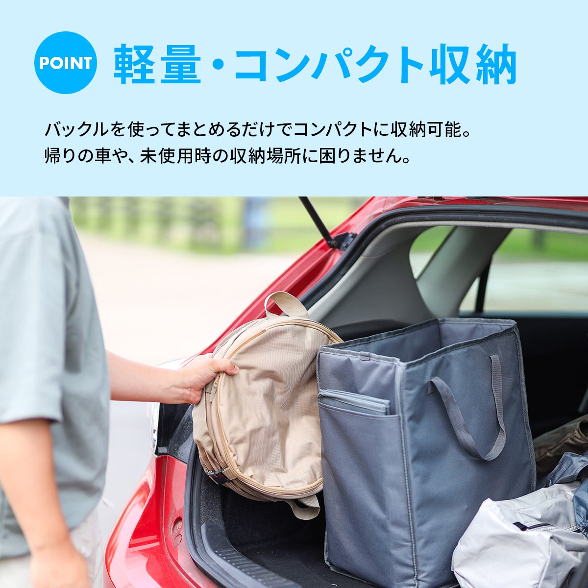 ポップアップ ソフトクーラー クーラーボックス カーキ/耐荷重5kg QC