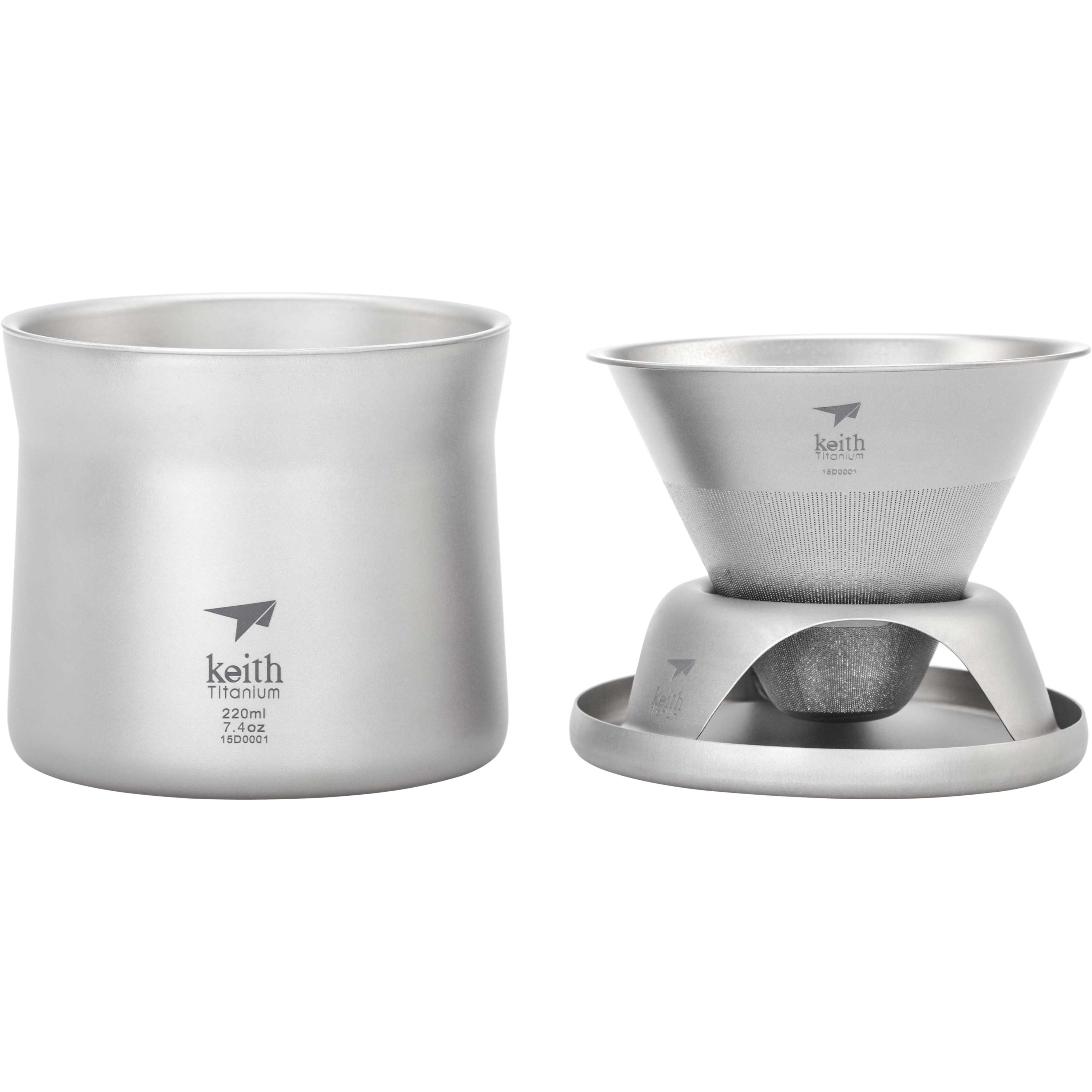 純チタンコーヒードリッパーセット アウトドア クッキング用品 Ti3911