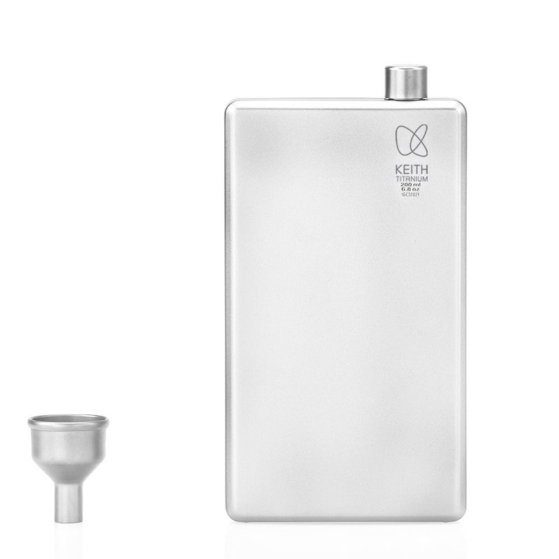 純チタン角型スキットル 200ml Ti9307 | YOCABITO スポーツ＆レジャー