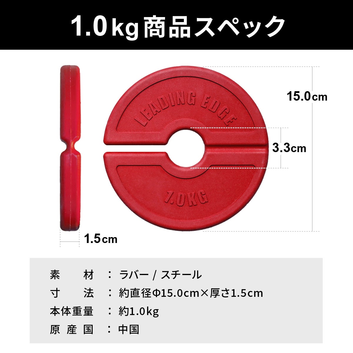 アドオンプレート 1.0kg 2枚セット ウェイト 錘 加重 自重トレーニング