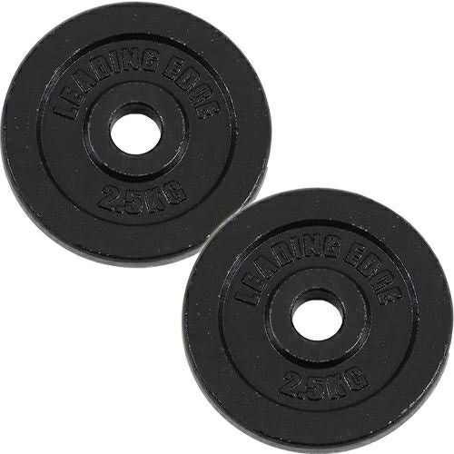 アイアン 2.5kg プレート 2枚セット 28mm径 ダンベル ブラック LE