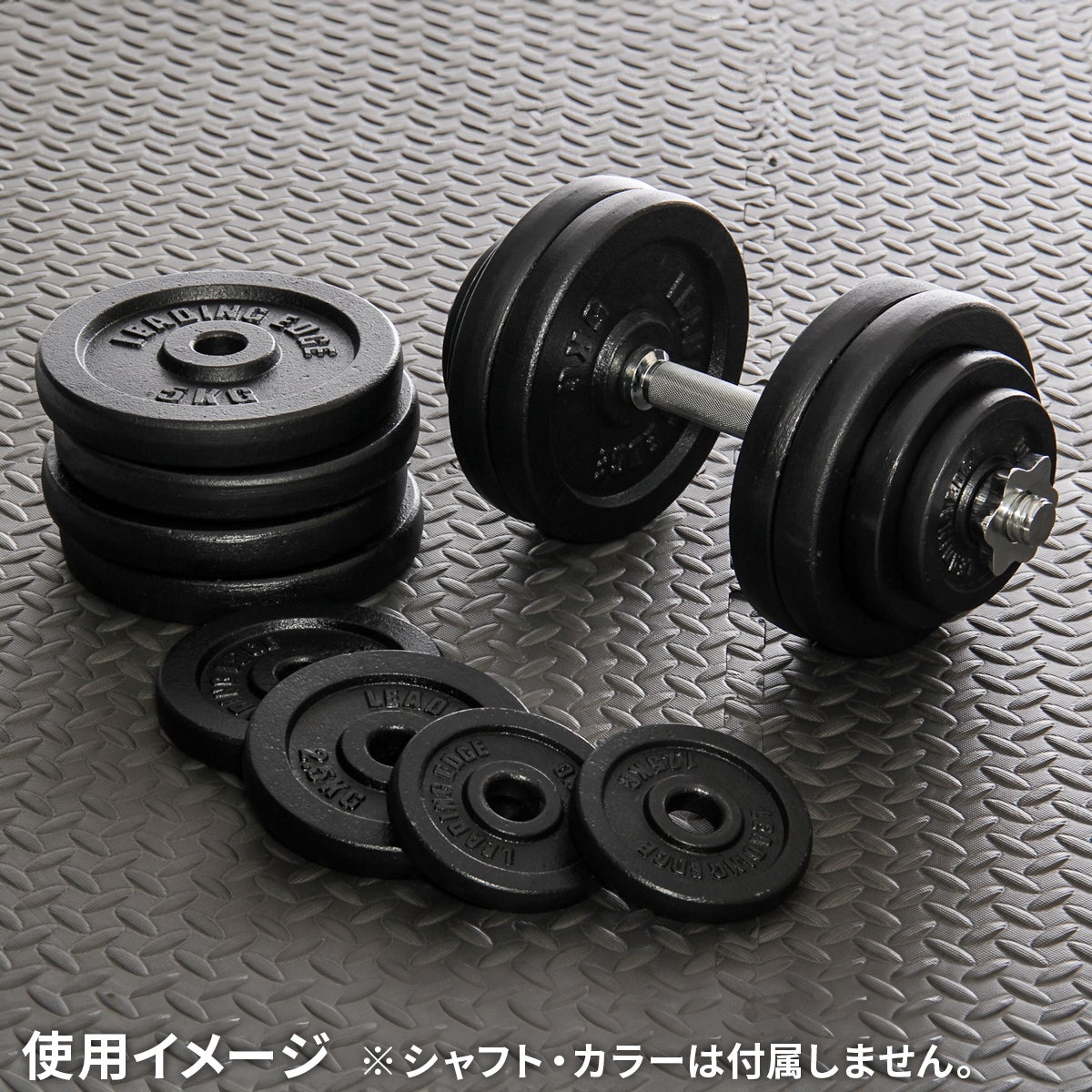 アイアン 2.5kg プレート 2枚セット 28mm径 ダンベル ブラック LE