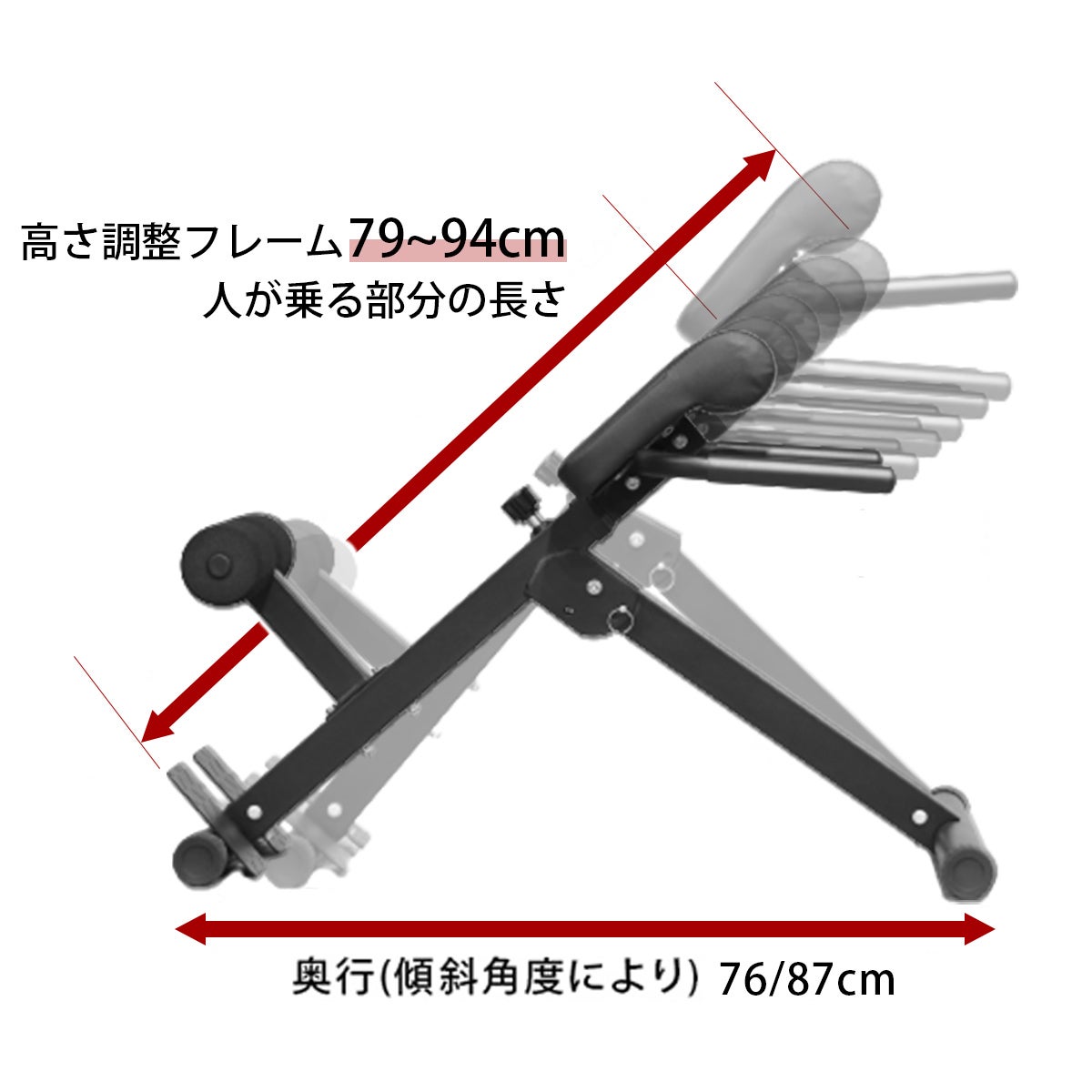 バックエクステンションベンチ 折りたたみ 背筋トレーニング用