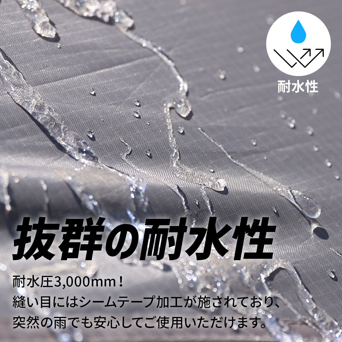 ヘキサタープ ブラックコーティング | PUコーティング QC-BCT420