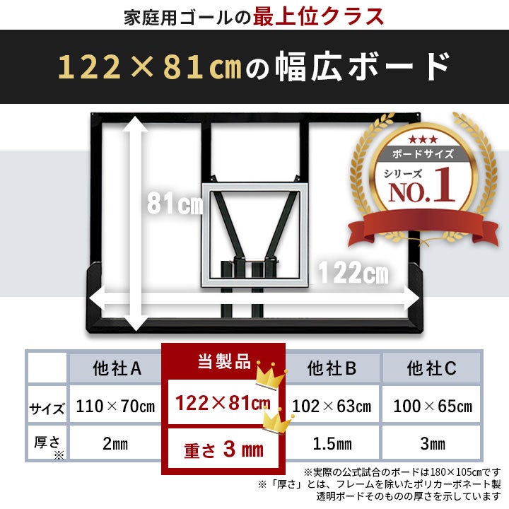 バスケットゴールDX LE-BS305DX ＆ バスケットボールリバウンダー 高さ