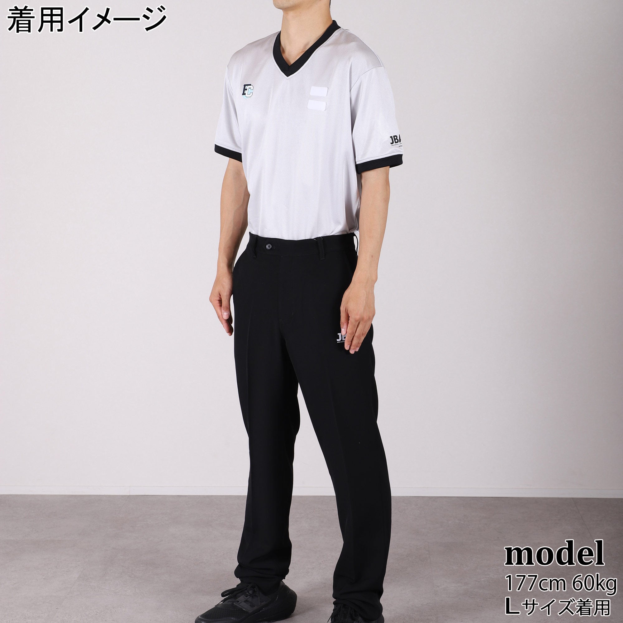 ファイナルコート バスケ レフェリーシャツ 審判用ウェア グレー