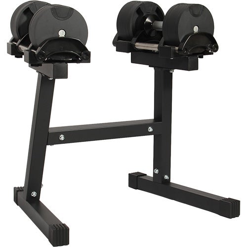 可変式ダンベル 20kg 4kg刻み シルバー NUO-FLEX20×2 ＆ 専用スタンド