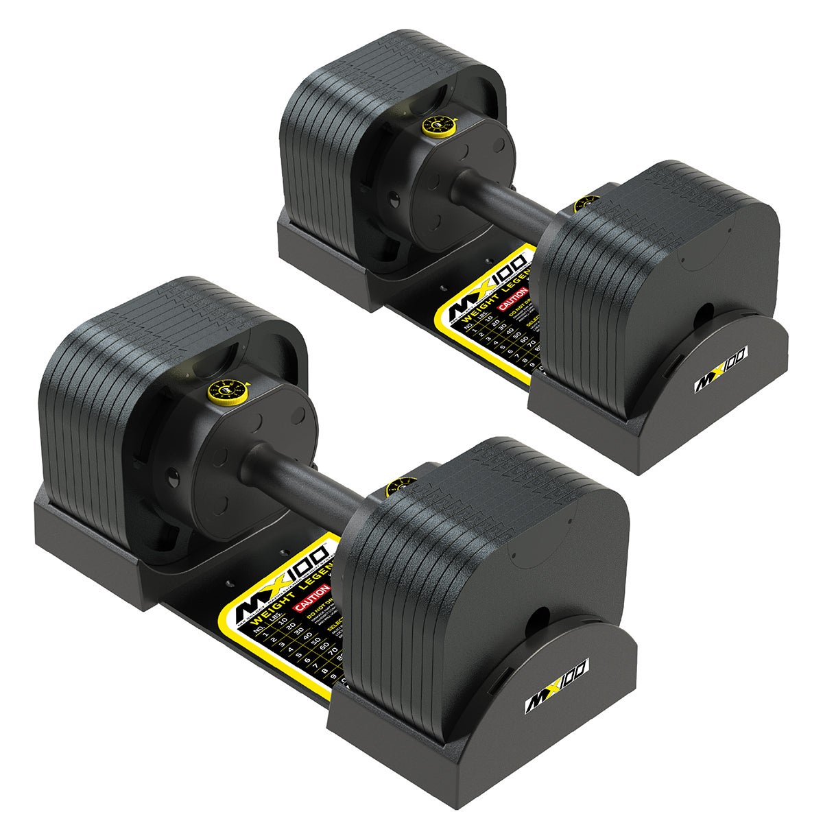 MX EVO 可変式ダンベル ラバーハンドル 2点セット 【5.9～45.4kg 10