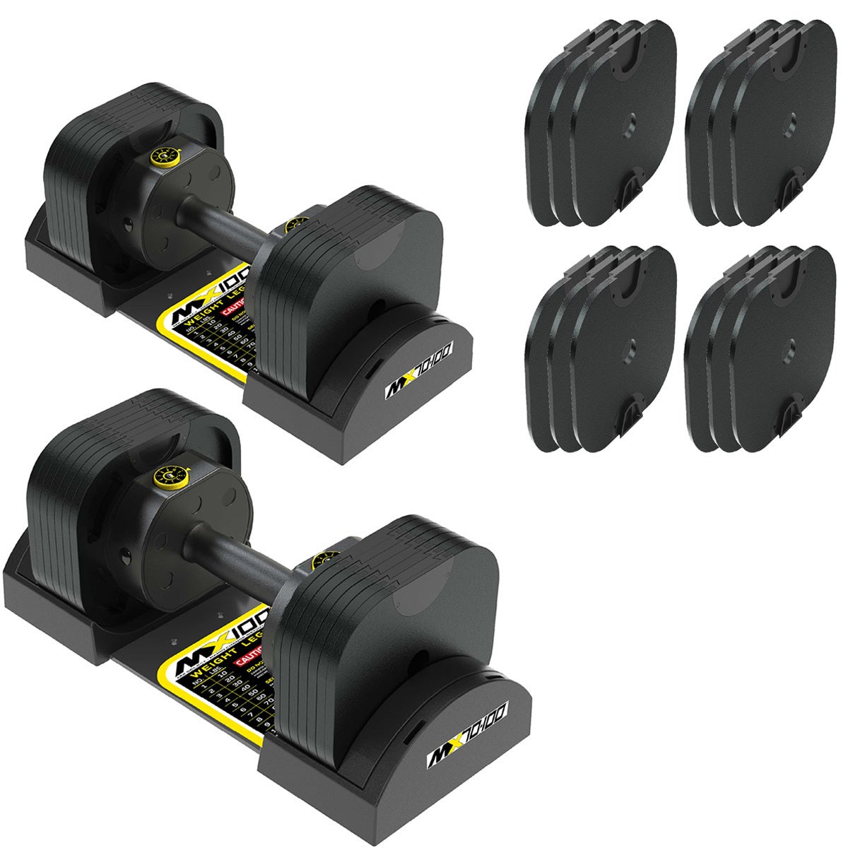 MX EVO ダンベルセット 可変式ダンベル ラバーハンドル 2点セット