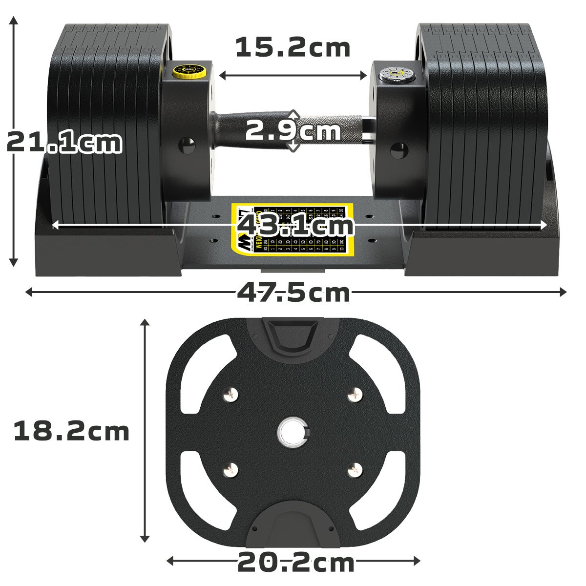 MX EVO ダンベルセット 可変式ダンベル ラバーハンドル 2点セット