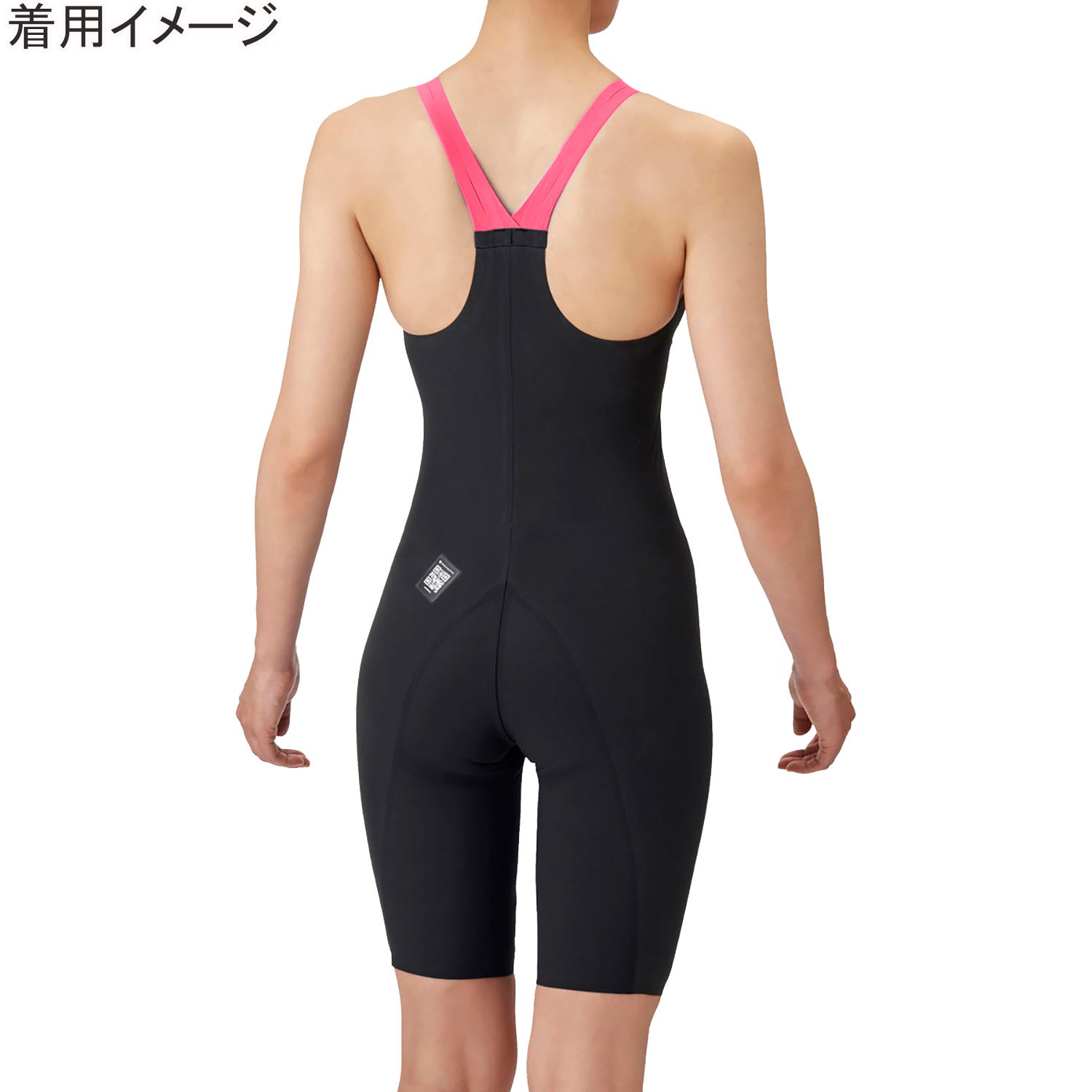 レーシングワンピーススパッツ レディース 競泳水着 ブラック×ピンク