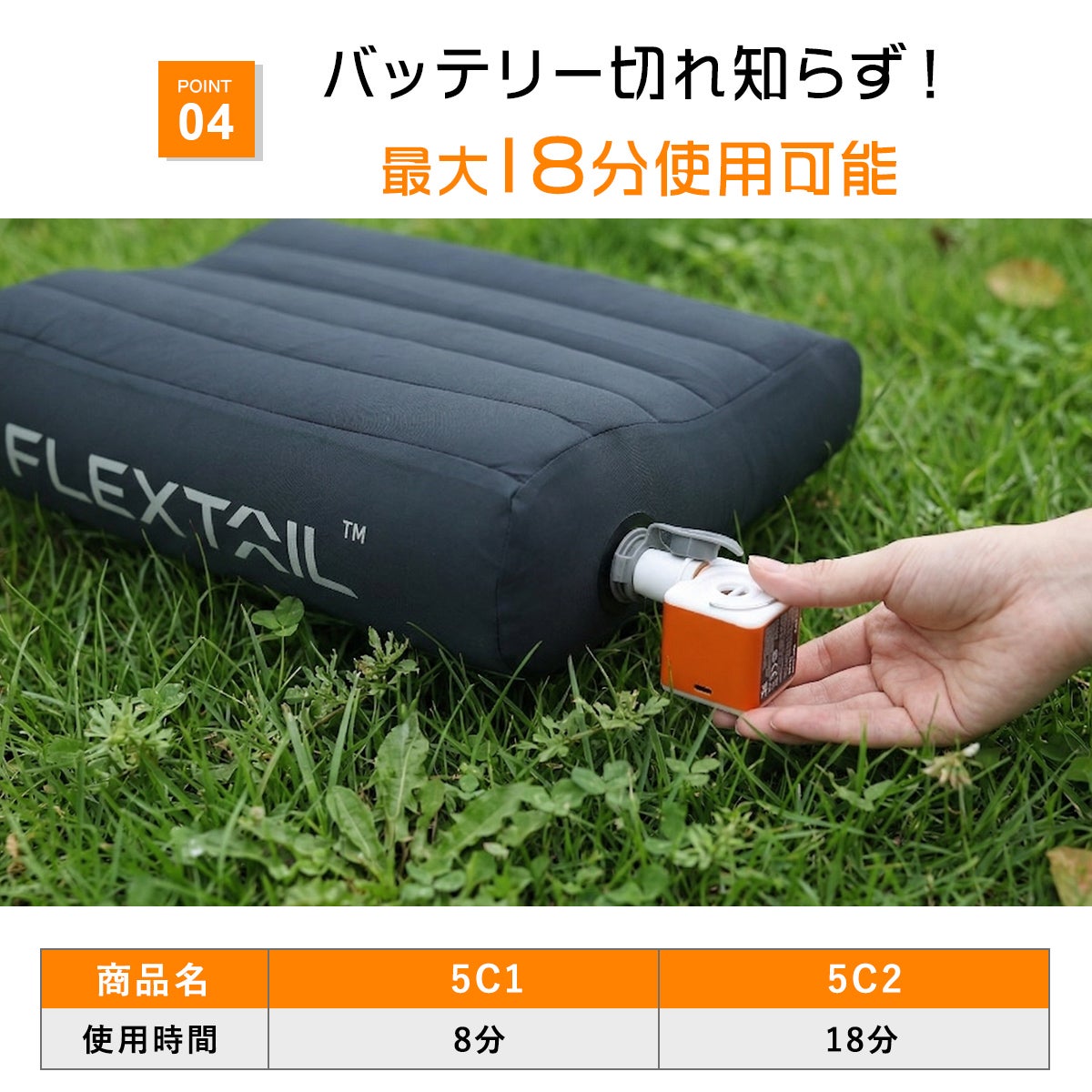 ナノポンプ5 NANO PUMP 5 エアーポンプ オレンジ | YOCABITO スポーツ