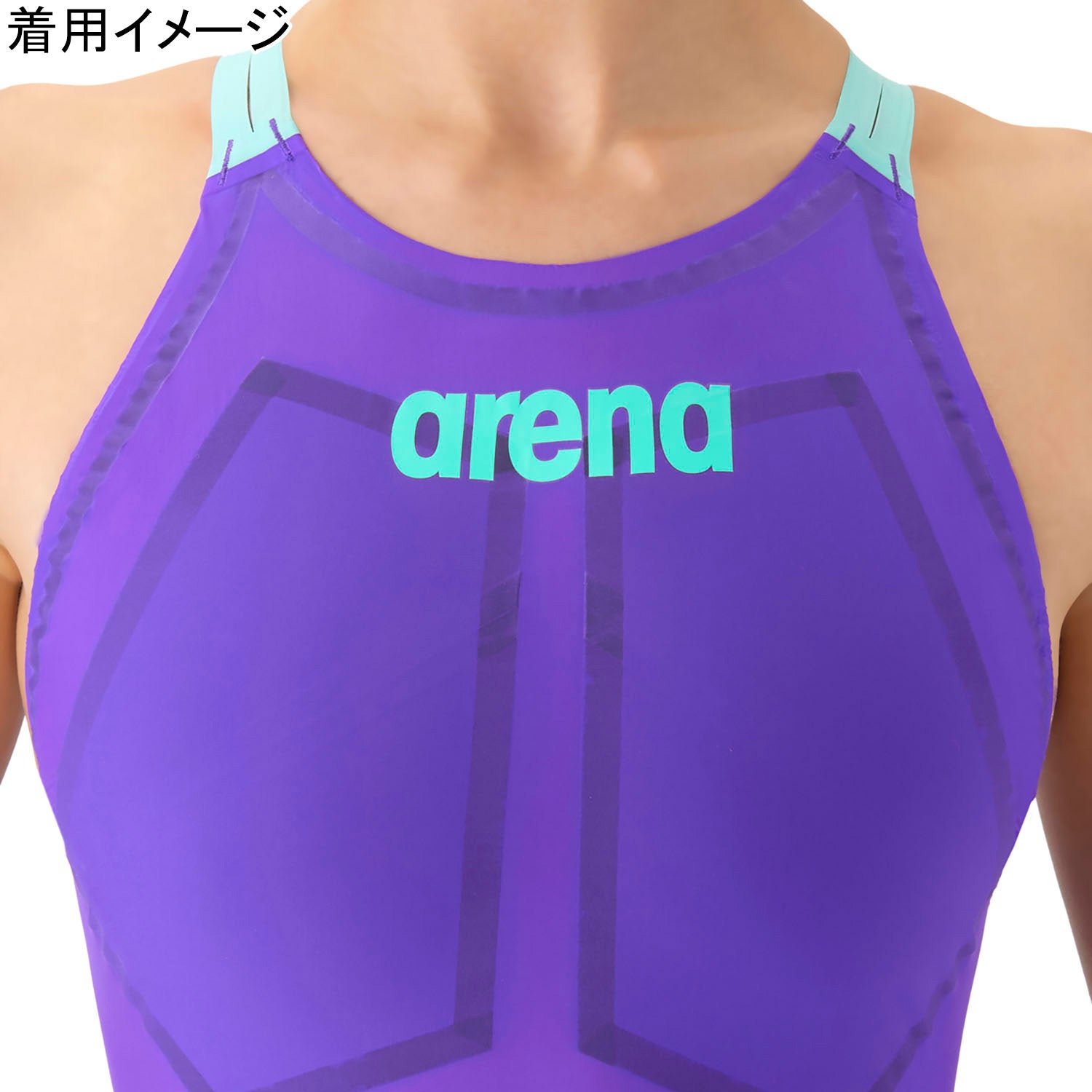 レーシングワンピーススパッツ レディース 競泳水着 パープル