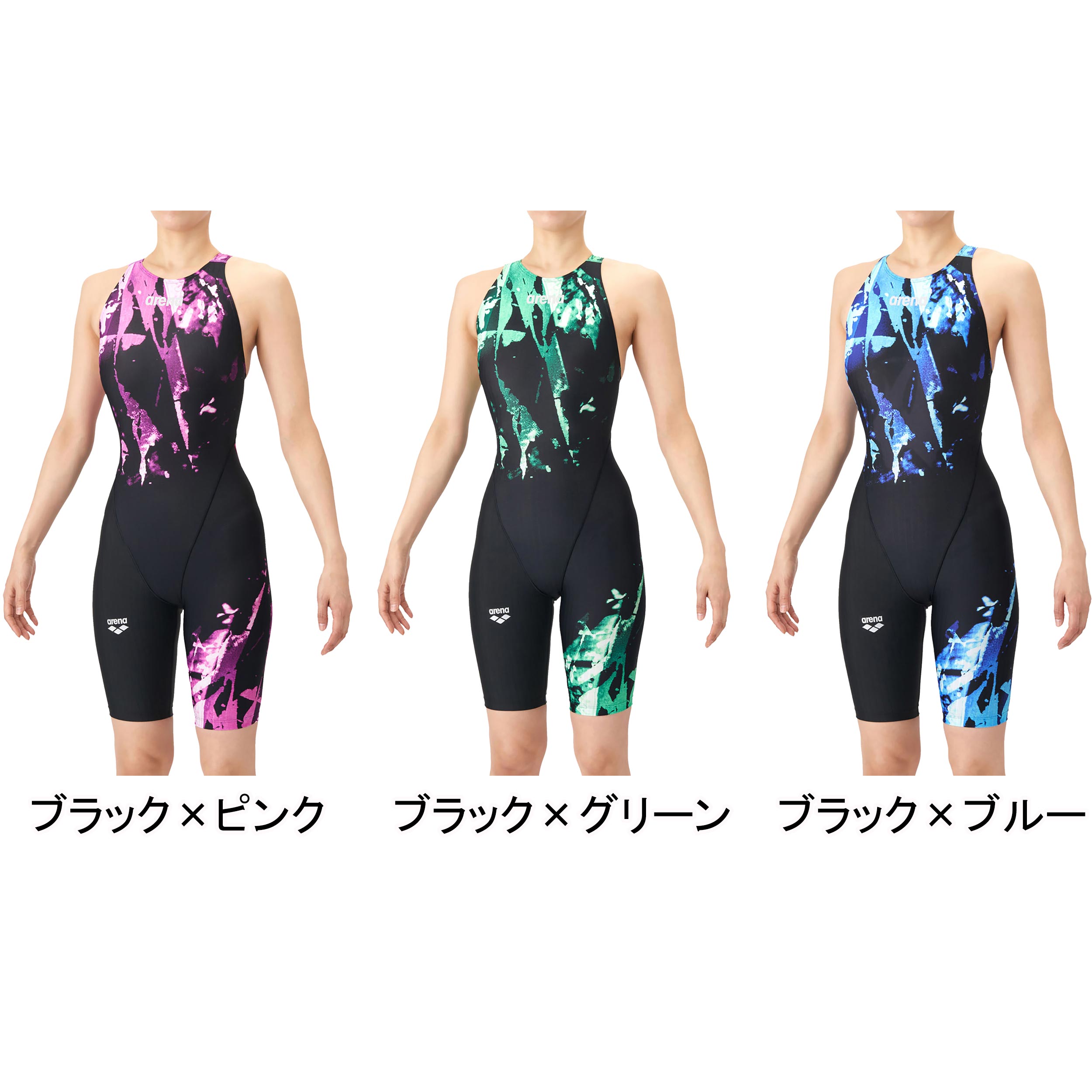 アクアレーシング ワンピーススパッツ オープンバック ハーフレッグ
