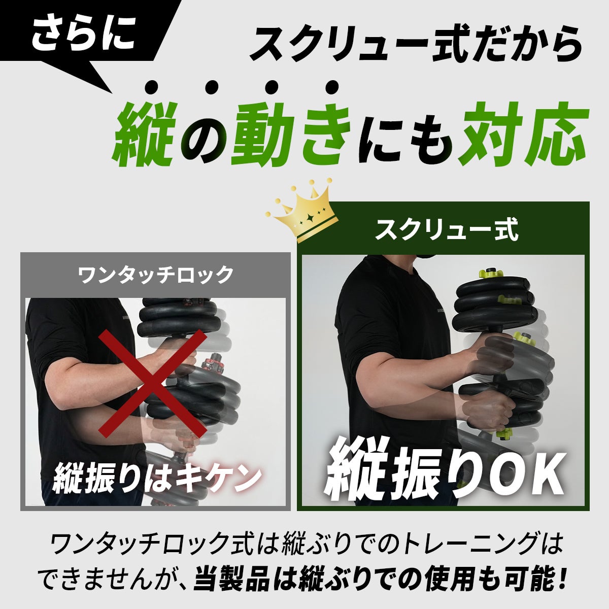 ダンベルセット 10kg 2個セット ADJUSTABLE DUMBBELLS グリーン DW