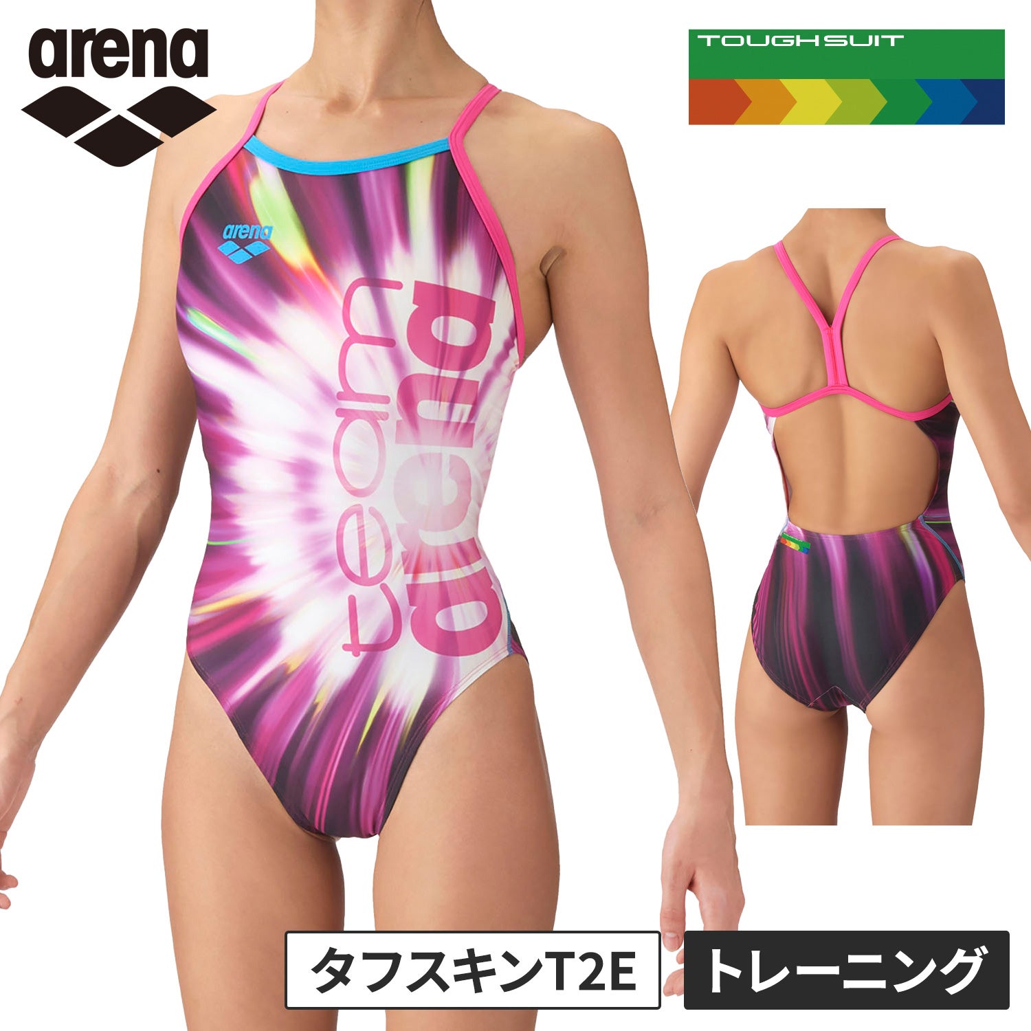 トレーニングワンピース オープンバック レディース 水着 AS6FWM14L
