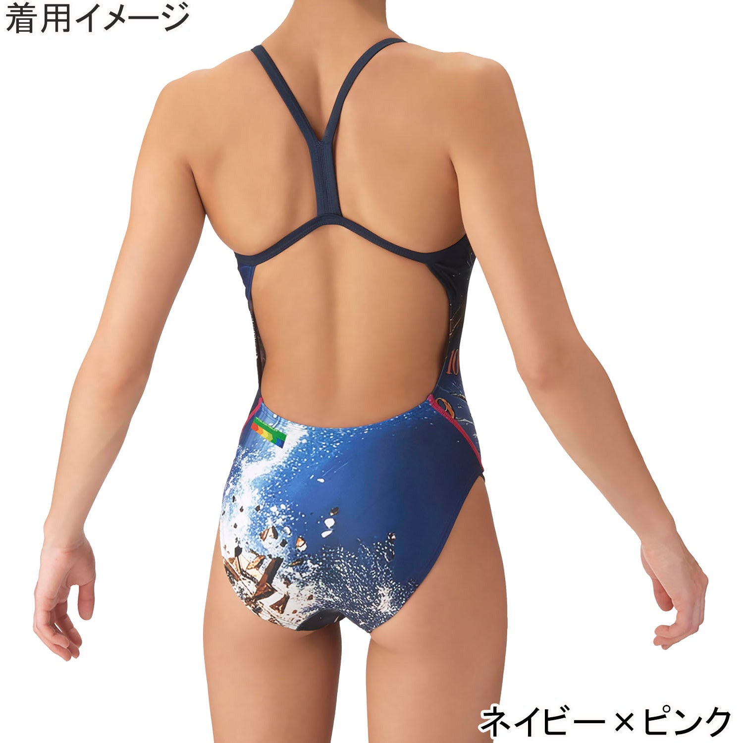 バーバリーブルーレーベル 水着 ワンピース トレーニングワンピース オープンバック レディース 水着 AS6FWM14L