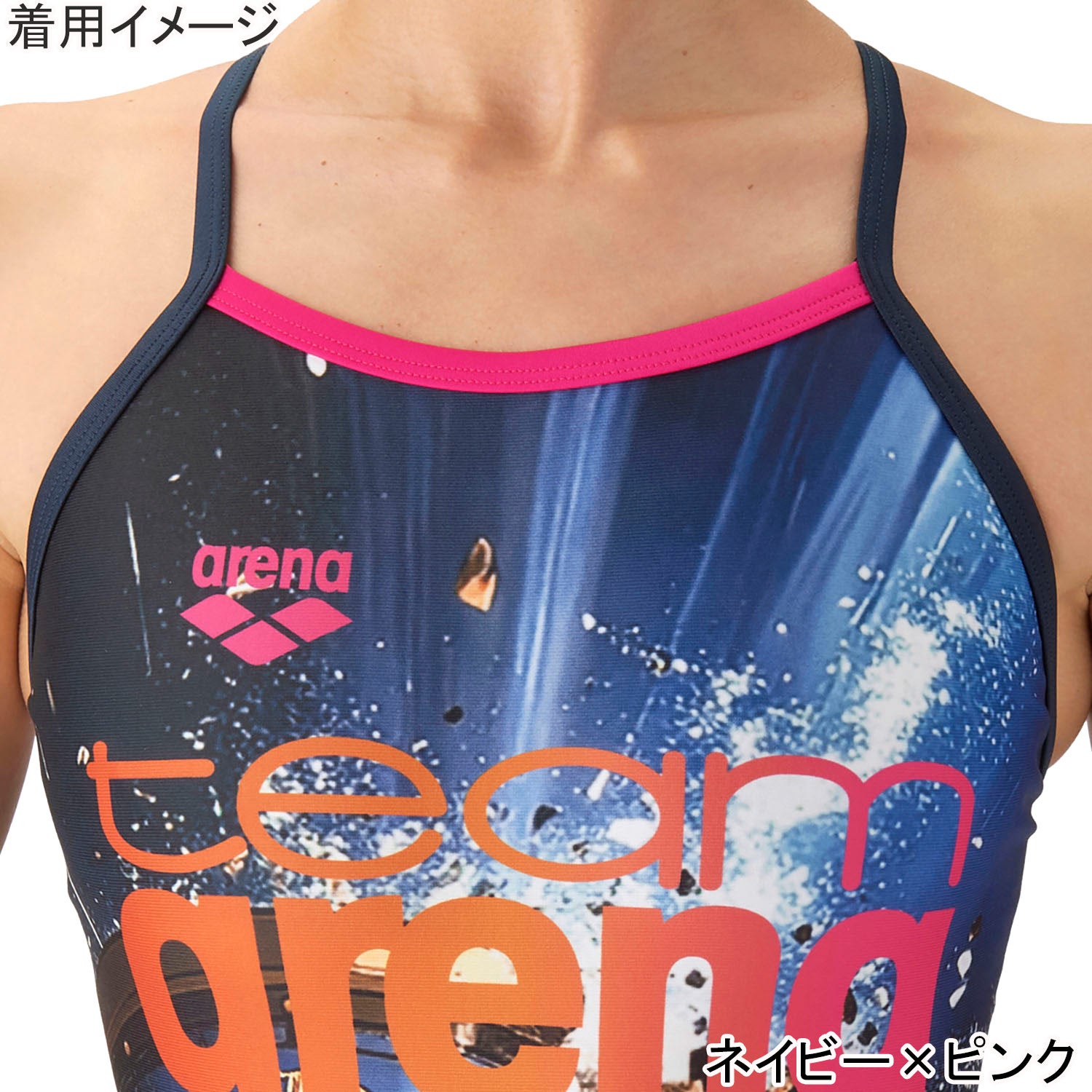 トレーニングワンピース オープンバック レディース 水着 AS6FWM14L