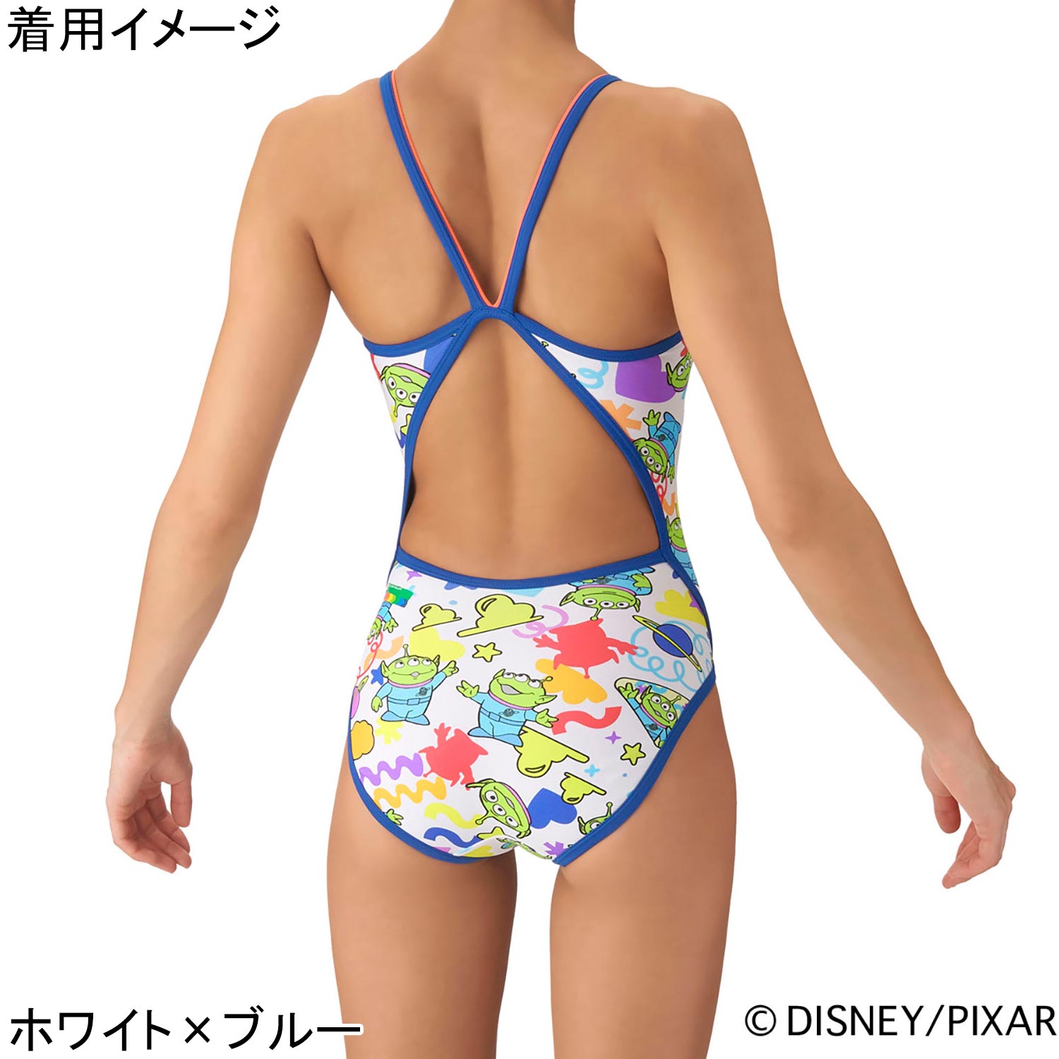 トレーニングワンピース オープンバック キッズ 競泳水着 AS6FWM53G
