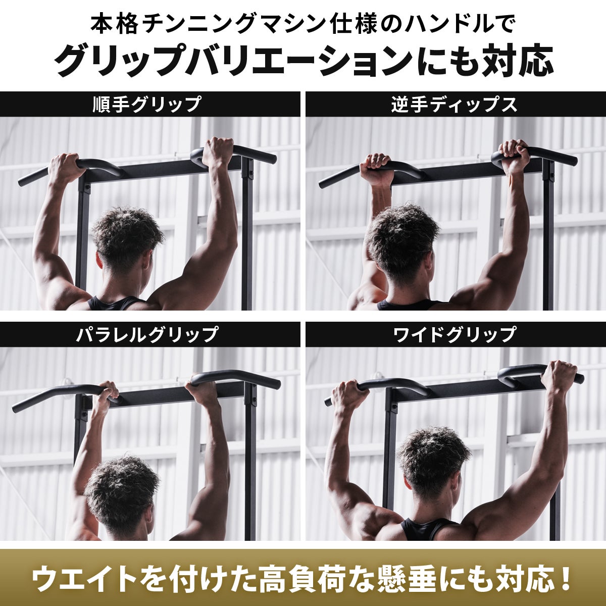 アシスト付チンニングスタンド 懸垂器具 ブラック LE-CSA200