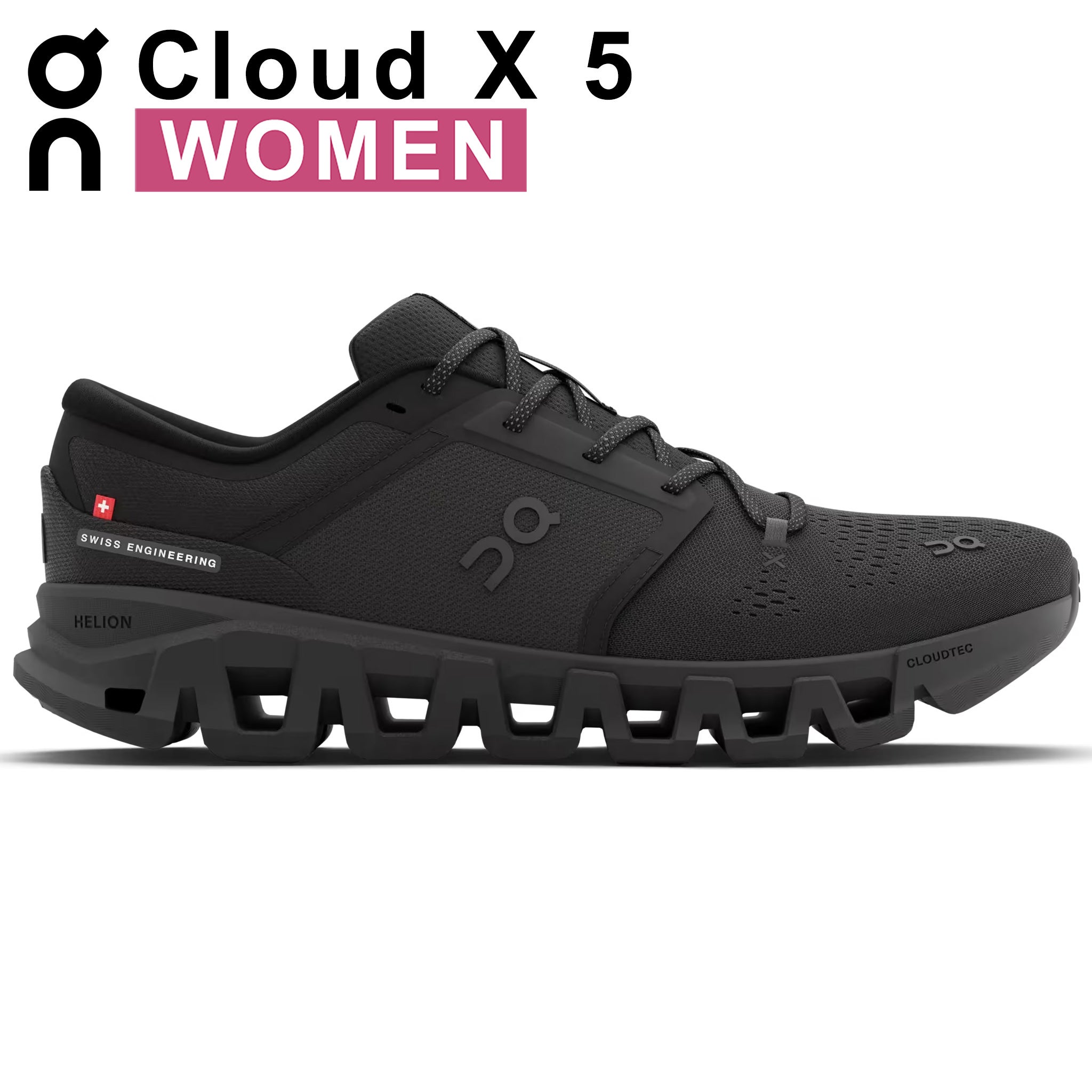 未使用タグ付 NO ID. BLACK クラウドプリント セットアップ 3 黒 クラウド X 5 Cloud X 5 レディース フィットネスシューズ ブラック