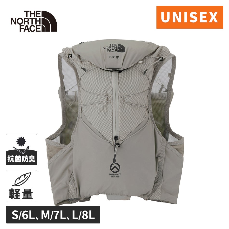 THE NORTH FACE ランニングベストTR ６ NM６２５１３サイズＬ ティーアール6 TR 6 ランニング キュムラスクラウド NM62513 CU